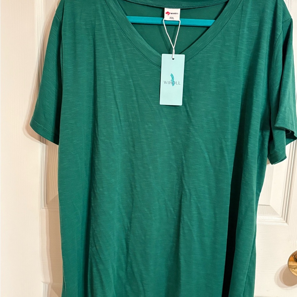 Green V-Neck T-Shirt